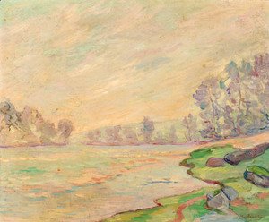 Armand Guillaumin - A tranquil river landscape
