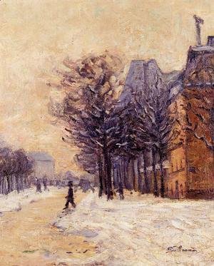 Passers By In Paris In Winter
