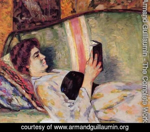 Armand Guillaumin - Portrait Of Marguerite Guillaumin Reading