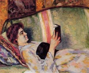 Armand Guillaumin - Portrait Of Marguerite Guillaumin Reading