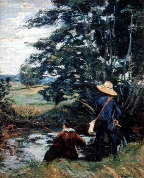 The Anglers, c.1885 by Armand Guillaumin