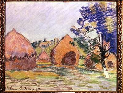 Haystacks at Saint-Cheron by Armand Guillaumin