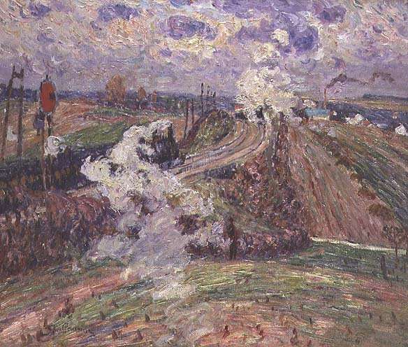 The Two Trains by Armand Guillaumin