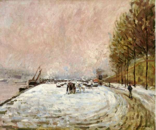 Quai Saint Bernard in the Snow by Armand Guillaumin