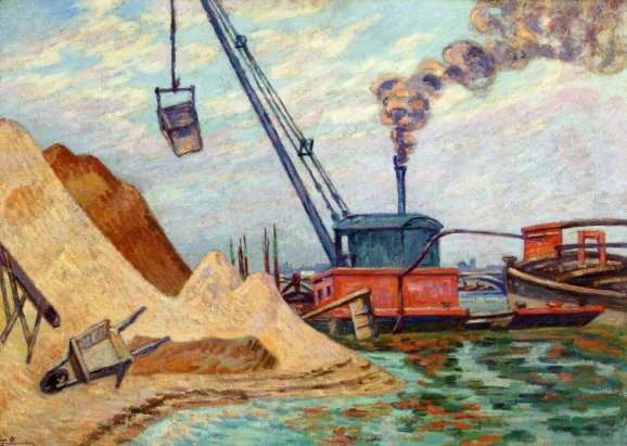 Sand Quarry, Quai d'Austerlitz, Morning by Armand Guillaumin