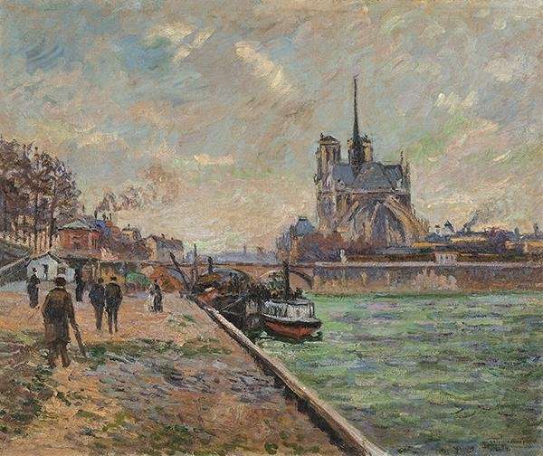 The Bridge of the Archibishops Palace and the Apse of Notre-Dame by Armand Guillaumin