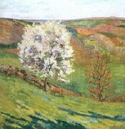 Trees in Blossomat Saint Cheron by Armand Guillaumin