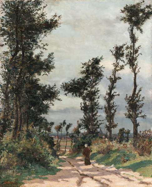 A figure on a path by Armand Guillaumin