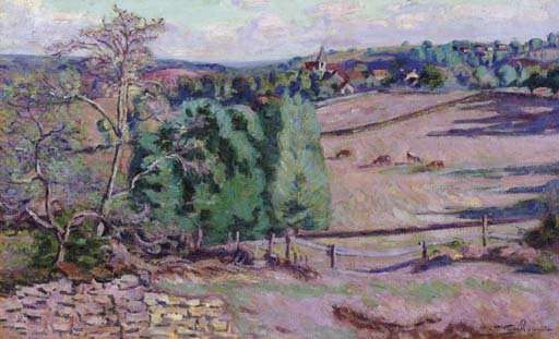 Le paturage des granges eA‚A  Crozant by Armand Guillaumin