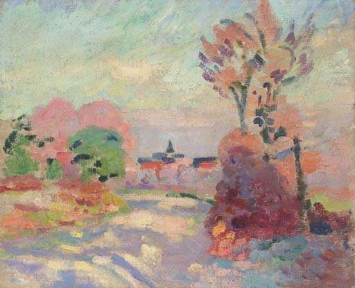 Matin d'automne a la campagne by Armand Guillaumin
