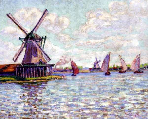 Moulins en Hollande 2 by Armand Guillaumin