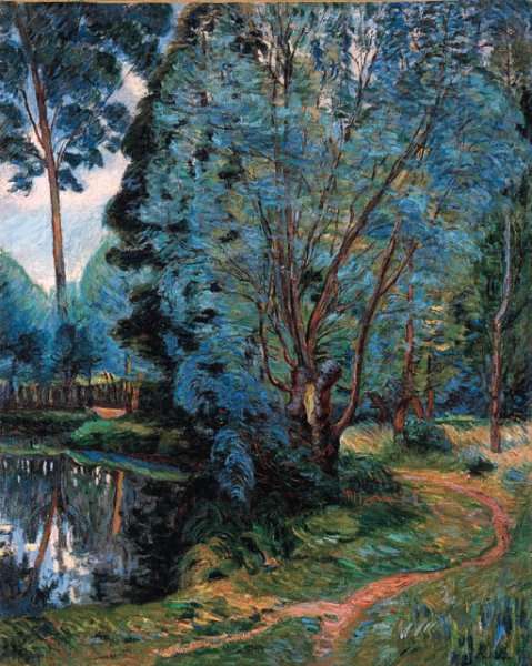 Paysage boise a l'etang by Armand Guillaumin