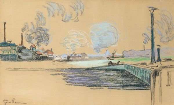 La Seine A Ivry by Armand Guillaumin