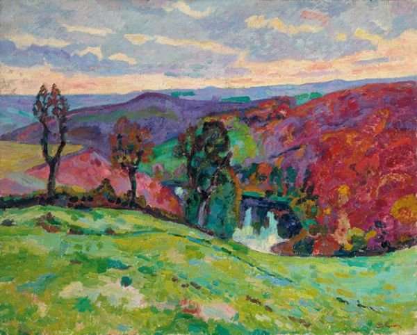 La Vallee De La Creuse Et Le Puy Barriou by Armand Guillaumin