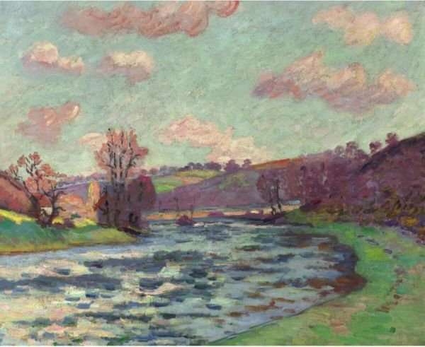 Bords De La Creuse (Barrage De Genetin) by Armand Guillaumin