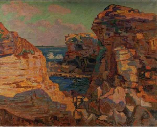 St. Palais, La Pierriere, Cote Ouest (Bretagne) by Armand Guillaumin