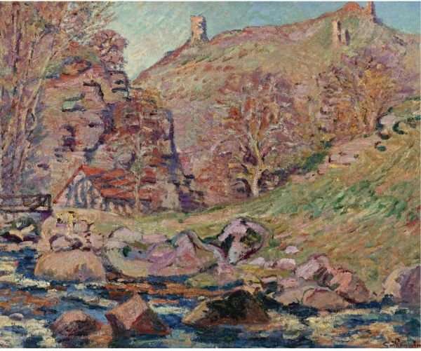 Ruines Du Chateau De Crozant Et Le Moulin Brigand by Armand Guillaumin