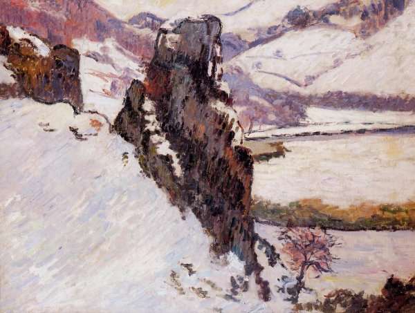 Landscape   The Creuse In The Snow by Armand Guillaumin