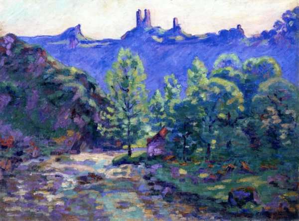 Le Moulin Brigand Et Les Ruin Du Chateau De Crozant by Armand Guillaumin