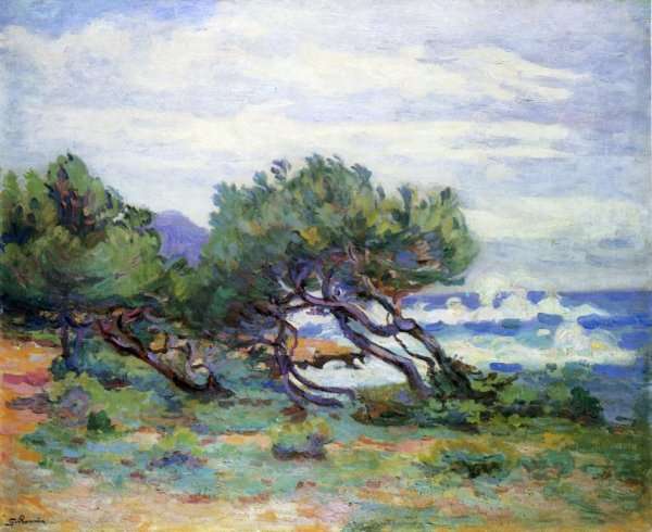 Le Pointe Du Lou Gaou  Storm  Brisk Wiind by Armand Guillaumin