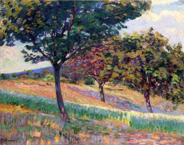 Orchard At The Edge Of The Woods In Saint Cheron by Armand Guillaumin