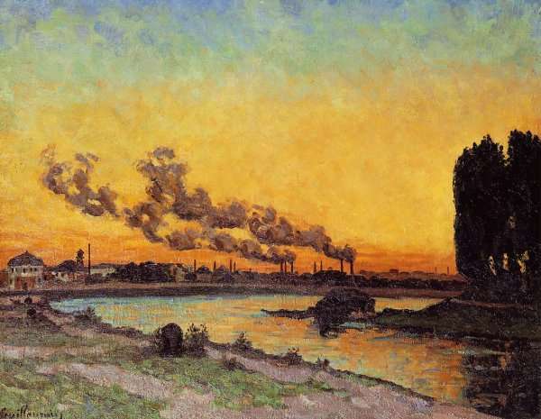 Sunset At Ivry 1873 by Armand Guillaumin