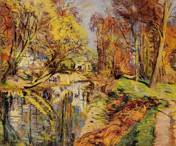 The Banks Of The Orge At Epiney  Ile De France by Armand Guillaumin