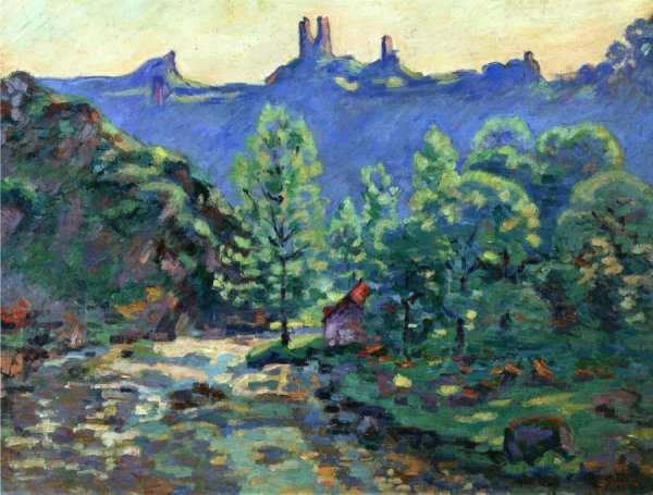 The Moulin Brigand  Ruins Of Chateau De Crozant by Armand Guillaumin