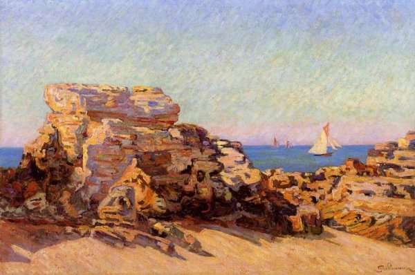The Platin Rock At Saint Palais by Armand Guillaumin
