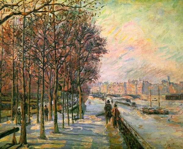 La Place Valhubert, Paris  1875 by Armand Guillaumin