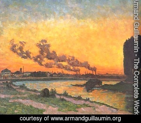 Armand Guillaumin - Setting Sun at Ivry, c.1872-73