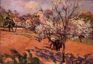 Armand Guillaumin - Two peasants sowing beans in an orchard