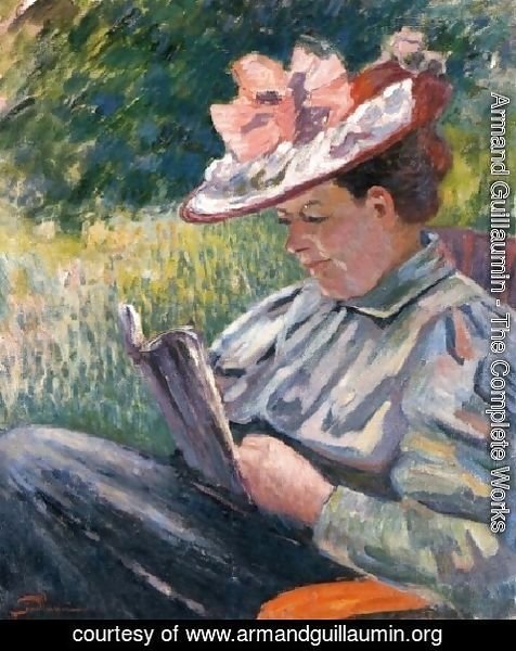 Armand Guillaumin - Madame Guillaumin Reading In The Garden