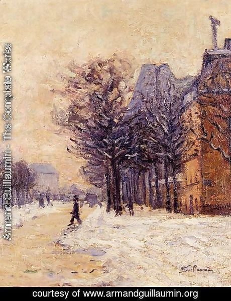 Armand Guillaumin - Passers By In Paris In Winter