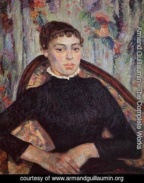 Armand Guillaumin - Portrait Of A Young Girl
