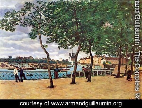 Armand Guillaumin - The Seine At Paris Aka Quai De La Rapee