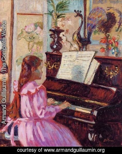 Armand Guillaumin - Young Girl At The Piano